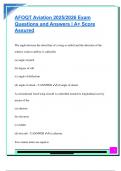 AFOQT Aviation 2025&sol;2026 Exam  Questions and Answers &vert; A&plus; Score  Assured