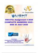 ESC3701 Assignment 4  2025 (COMPLETE ANSWERS) 2025  - DUE 30 JULY 2025 ;100% TRUSTED Complete, trusted solutions and explanations