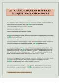 ATI CARDIOVASCULAR TEST EXAM 2025 QUESTIONS AND ANSWERS