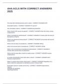 AHA ACLS WITH CORRECT ANSWERS 2025