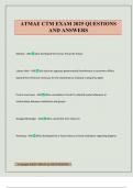ATMAE CTM EXAM 2025 QUESTIONS AND ANSWERS