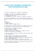 STUDY THIS&colon; PROPERTY INSURANCE TEST PEARSONVUE &lpar;LAW&rpar;