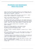 PEARSON VUE INSURANCE PRACTICE EXAM