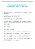 PEARSON VUE&colon; CASUALTY INSURANCE PRACTICE EXAM