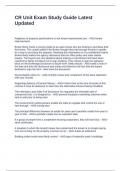 CR Unit Exam Study Guide Latest Updated