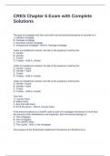 CRES Chapter 6 Exam with Complete Solutions