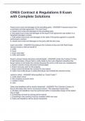 CRES Contract & Regulations 8 Exam with Complete Solutions