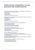 CRES Contract & Regulations 11 Exam Questions with Verified Solutions