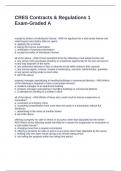 CRES Contracts & Regulations 1 Exam-Graded A