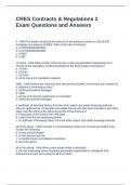 CRES Contracts & Regulations 2 Exam Questions and Answers