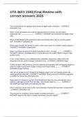UTA INSY 2303 Final Review with correct answers 2025