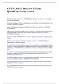 CRES LAW & Practice 3 Exam Questions and Answers