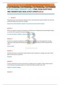 FNP 654 FAMILY PRIMARY CARE II FINAL EXAM QUESTIONS AND ANSWER 2025-2026 LATEST UPDATE &lpar;GCU&rpar;
