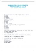GUIDEWIRE POLICYCENTER PROFESSIONAL EXAM