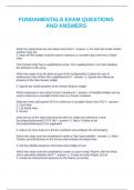 FUNDAMENTALS EXAM QUESTIONS AND ANSWER1