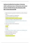 California Certified Site Surveillance Technician  &lpar;CSST&rpar; certification Exam 150 Questions And Correct  Answers &lpar;Verified Answers&rpar; Plus Rationales 2025  Q&A &vert; Instant Download PDF