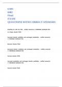 GMS 6402 Final EXAM QUESTIONS WITH CORRECT ANSWERS 