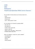GMS 6402 Pulmonary Final Exam Questions With Correct Answers&period;