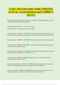 CAP  Bundled Exam Questions WITH  CORRECT Answers