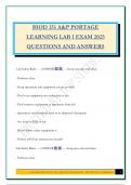 BIOD 151 A&P PORTAGE LEARNING LAB 1 EXAM 2025 QUESTIONS AND ANSWERS