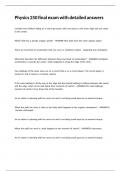 Physics 250 final exam with detailed answers