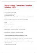 USPAP 15 HourUSPAP 15 Hour Course exam questions With Complete Solutions  Course With Complete Solutions 