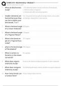 CHEM 210 - Biochemistry - Module 1
