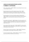 CRNA EXAM QUESTIONS WITH CORRECT ANSWERS