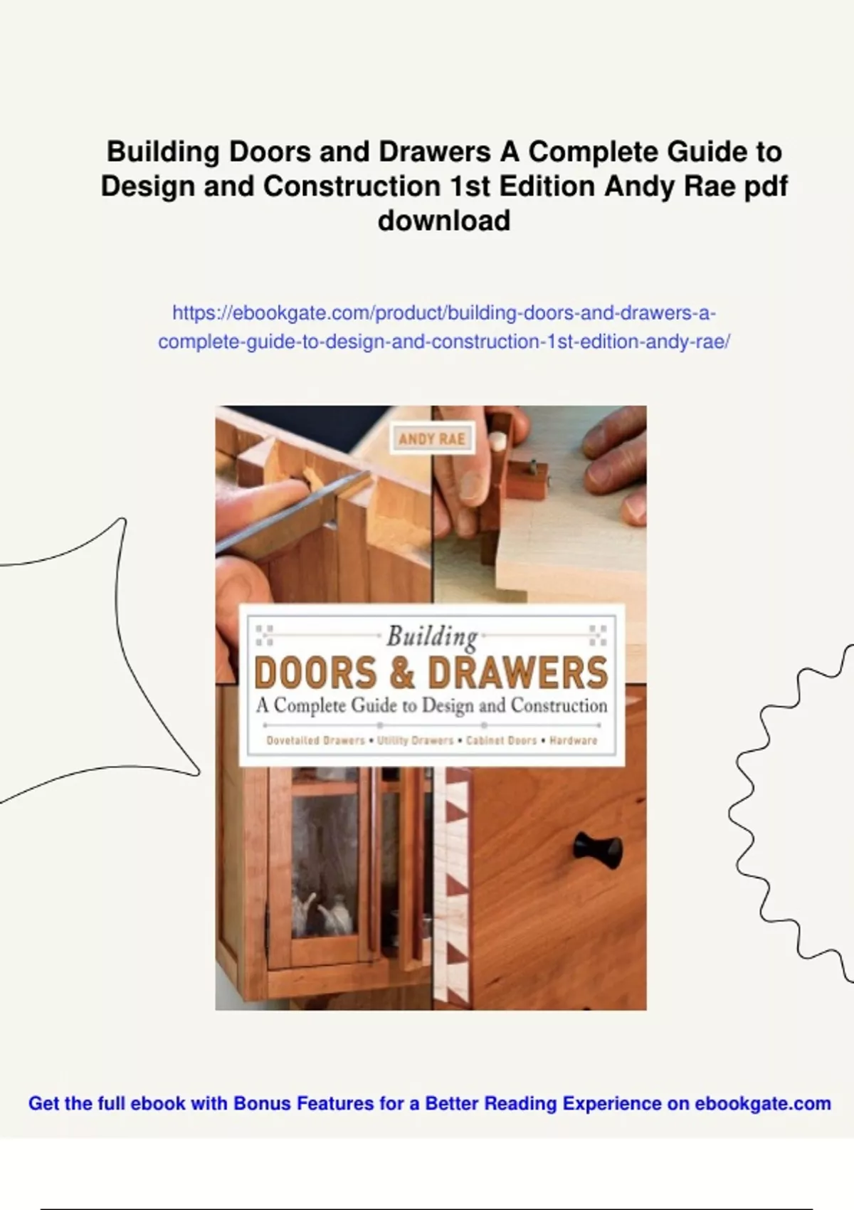 Summary Building Doors and Drawers A Complete Guide to Design and ...