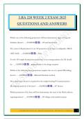 LRA 220 WEEK 2 EXAM 2025 QUESTIONS AND ANSWERS