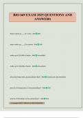 BIO 669 EXAM 2025 QUESTIONS AND ANSWERS
