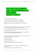 UHC Ethics and ComplianceLatest Version 2025&sol;2026 Exam with complete solution&hellip;Grade A&plus;