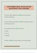 CONCORDIA BIOL 226 EXAM 2025 QUESTIONS AND ANSWERS