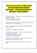 BDS Modules &lpar;part B&rpar; Final Exam Key Questions with Correct Solutions&vert;&vert; Updated 2025&sol;2026 A&plus; Graded&excl;&excl;&excl;<<new version>>