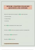 BTM 200 - CHAPTER 2 EXAM 2025 QUESTIONS AND ANSWERS