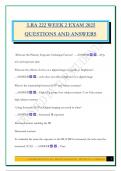 LRA 222 WEEK 2 EXAM 2025 QUESTIONS AND ANSWERS