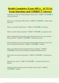 Health Cumulative Exam &lpar;98&percnt;&rpar;   ACTUAL   Exam Questions and CORRECT Answers 