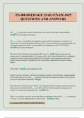 TX-BROKERAGE &lpar;SAE&rpar; EXAM 2025 QUESTIONS AND ANSWERS