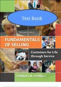 Full Test Bank for Fundamentals of Selling&colon; Customers for Life Through Service&comma; 13th Edition by Charles Futrell &ndash; Verified Complete Q&A &lpar;Chapters 1&ndash;17&rpar; &ndash; Latest 2025 Edition