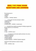 ENGL 1101 FINAL EXAM&colon; QUESTIONS AND ANSWERS