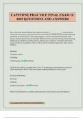 CAPSTONE PRACTICE FINAL EXAM 1C 2025 QUESTIONS AND ANSWERS
