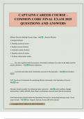 CAPTAINS CAREER COURSE - COMMON CORE FINAL EXAM 2025 QUESTIONS AND ANSWERS