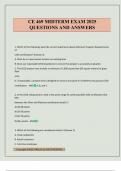 CE 469 MIDTERM EXAM 2025 QUESTIONS AND ANSWERS