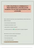 CHN CHAPTER 32&colon; EMERGENCY PREPAREDNESS AND DISASTER NURSING EXAM 2025 QUESTIONS AND ANSWERS