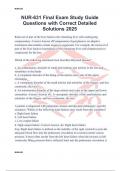 NUR-631 Final Exam Study Guide Questions with Correct Detailed Solutions 2025