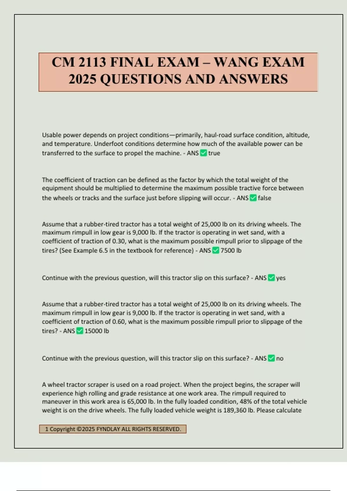 CM 2113 FINAL EXAM – WANG EXAM 2025 QUESTIONS AND ANSWERS - CM 2113 ...