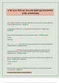CM 2113 FINAL EXAM 2025 QUESTIONS AND ANSWERS