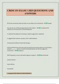 CRIM 153 EXAM 1 2025 QUESTIONS AND ANSWERS