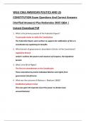 WGU C963 AMERICAN POLITICS AND US  CONSTITUTION Exam Questions And Correct Answers  &lpar;Verified Answers&rpar; Plus Rationales 2025 Q&A &vert;  Instant Download Pdf