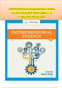 SOLUTION MANUAL For Entrepreneurial Finance&comma; 7th Edition by J&period; Chris Leach&comma; Ronald W&period; Melicher&comma; Chapters 1 - 16&comma;  Complete With CAPSTONE CASES